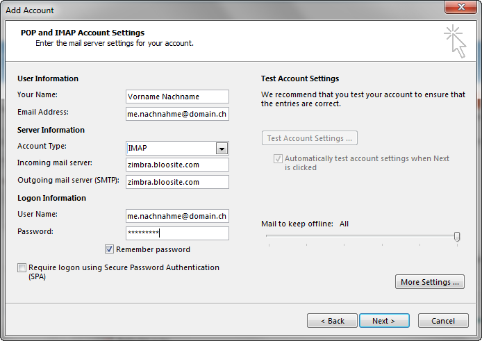 outl 3mailsetting outlook newacc